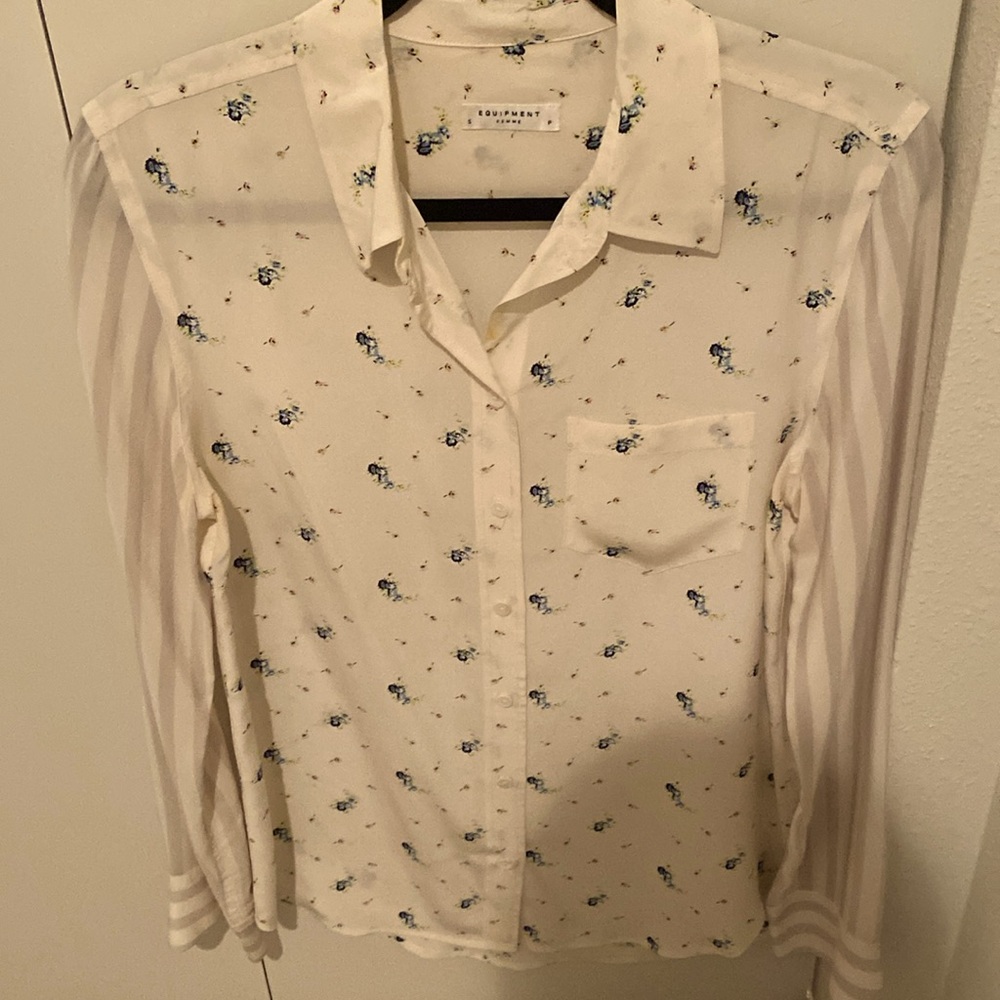 Equipment Floral Silk Shirt - Size Small